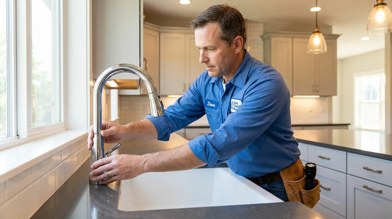 Kitchen faucet installation by Johns Plumbing LLC in Stryker