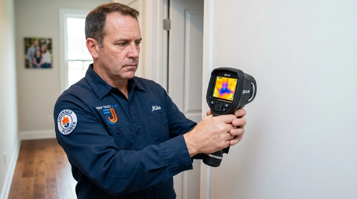 Thermal imaging leak detection by Johns Plumbing LLC in Stryker